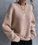 Cozy Khaki Crew Neck Sweater