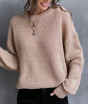 Cozy Khaki Crew Neck Sweater