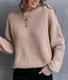 Cozy Khaki Crew Neck Sweater