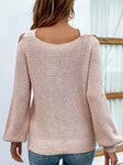 Blush Criss Cross Knit Sweater