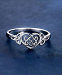 925 Sterling Silver Ring with Trendy Celtic Knot Design