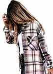 Pink & Brown Plaid Cozy Shacket