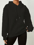 Black Textured Hoodie