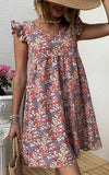 Pink Ditsy Floral Dress