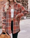 Pumpkin Plaid Lightweight Flannel