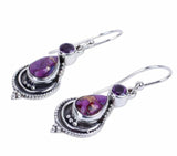 Purple Dragon Crystal Earrings