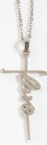 Silver Pendant Cross Necklace