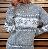 Snowflake Mock Turtleneck Sweater