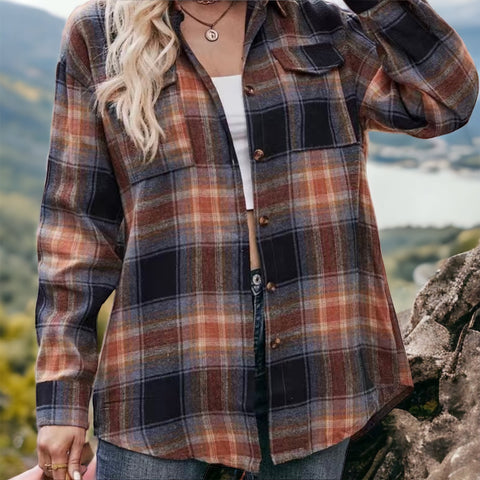 Navy Plaid Lightweight Flannel