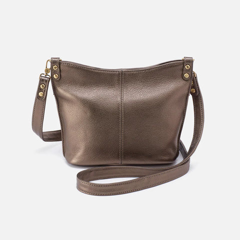 Pier Shoulder Bag in Pebbled Metallic Leather