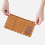 Jill Trifold Wallet in Polished Leather