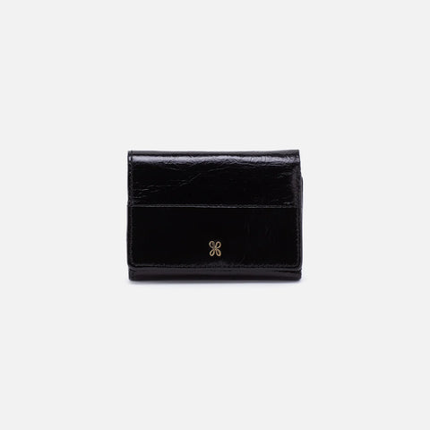 Jill Mini Tri-Fold Wallet in Polished Leather