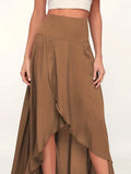 Front Slit Rust Skirt