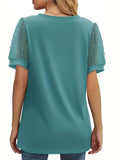Swiss Dot V Neck T-Shirt