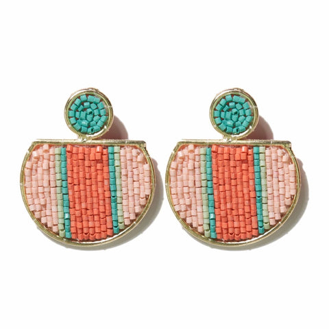 Naomi Vertical Striped Earrings Rainbow