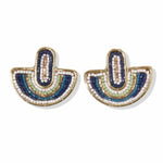 Loren Arched Earrings Teal