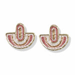 Loren Arched Earrings Light Pink
