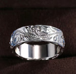 Paisley Design Silver Plated Ring