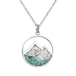 Mountain and Earth Necklace Turquoise Round