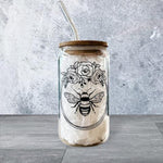 Bee Beer Can Glass