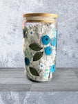 Blueberries Beer Can Glass