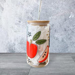 Apples Beer Can Glass