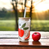 Apples Beer Can Glass