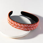 Pink and Coral Chevron Headband