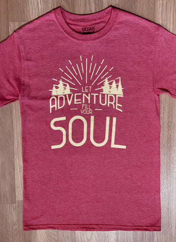 Let Adventure Fill Your Soul Red T-Shirt