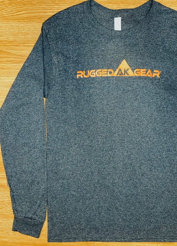 Heather Navy Rugged AK Gear Long Sleeve Tee