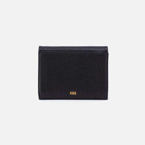 Lumen Medium Bifold Compact Wallet in Pebbled Leather