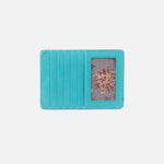 Aqua Euro Slide Vintage Hide Card Case - Northern Lilly