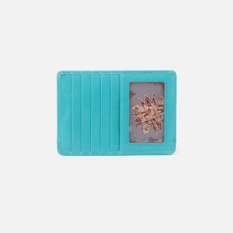 Aqua Euro Slide Vintage Hide Card Case - Northern Lilly