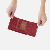 Jill Mini Tri-Fold Wallet in Polished Leather